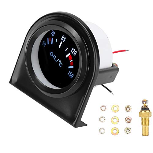 Kit de medidor de temperatura de aceite, 2 pulgadas, 52 mm, luz LED para coche, puntero VDO de repuesto, autómetro, temperatura del agua y aceite, kit de medidores de presión de temperatura 50-150 ℃