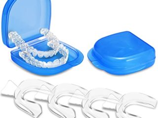 Kit de Protección Dental, 4Pcs Ferula Descarga Bruxismo, Férula Dental de Descarga, Protector Bucal Para Dormir, Material Termoplástico de Calidad Alimentaria, Prevenir el Bruxismo, TMJ