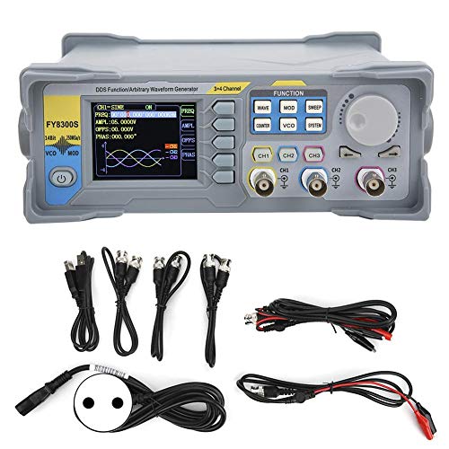 Kit generador de señal de función de 3 canales Generador de señal de forma de onda arbitraria con 4 salidas de nivel TTL para circuitos eléctricos(FY8300S-20M 100-240V)