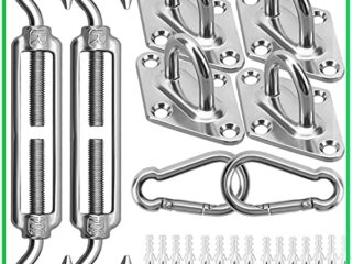 kit Montaje Toldo Vela M6 Kit de Montaje Para Toldo Kit de Fijación para Toldo Para Triángulo y Rectángulo, Acero Inoxidable Kit de Fijación para Toldo, 40 Piezas Fácil Montaje Kit para Vela de Sombra