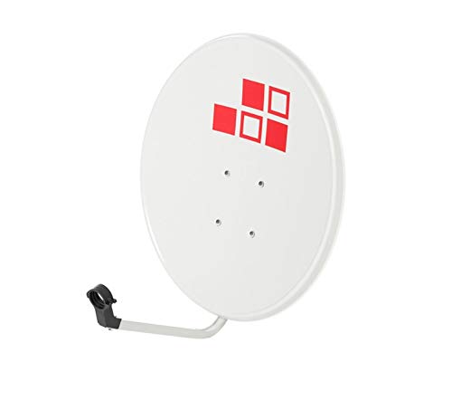 Kit Parabolica Satelite Futbol 60 cm + Receptor Zenit IPTV WiFi + LNB Single 4K + Soporte + Cable + Conectores + Accesorios instalacion