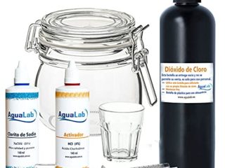 Kit potabilizador Herramientas Clorito Sódico al 25% (140 ml) + Activador - Ácido Clorhídrico 4%