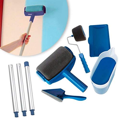 KIT Rodillo de pintar antigoteo multifunción con depósito recargable y mango extensible - Sin gotas - Sin derrames - Sin manchas