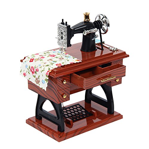 Kitchnexus Mini Music Box Vintage Simulation Máquina de Coser