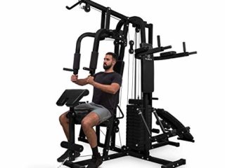 Klarfit Ultimate Gym - Máquina multifunción musculación, Multiestación musculacion, Máquina de musculación, Hombros, Espalda, Brazos, isquiotibiales y glúteos, Acolchada, 9000, Negro