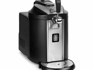 Klarstein Beerkules Dispensador de cerveza, barriles de 5 l, CO2, incl. 3 cartuchos, refrigeración de 2-12 °C, enfriamiento en sólo 4 h, 120 W, carcasa: plástico y acero inoxidable, negro