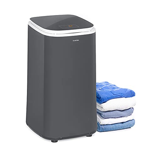 KLARSTEIN Zap Dry - Secadora de Ropa, Secadora, 820 W, 50 L, 3 programas, Tambor de Acero Inoxidable, Panel de Control táctil, Tapa con Vidrio de Seguridad, Recogecable, LED, Secadora Ropa, Gris
