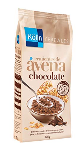 Kölln - Crujiente de Avena con Chocolate, Cereales Integrales, 100% Avena Integral, Alto Contenido de Fibra - 375 g