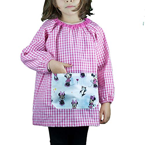 KLOTTZ MINNIE-PONCHO - Babi guardería sin botones con bolsillo de tela MINNIE de la marca Niñas color: FUCSIA talla: 4
