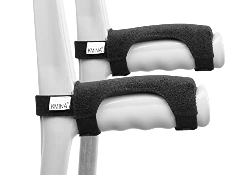 KMINA - Funda muletas (Pack x2 uds.), Accesorios muletas, Almohadilla para muletas adulto acolchadas, Empuñaduras muletas
