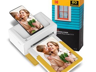 Kodak PD460 Dock Plus, Impresora Fotos movil 10X15Cm, con 90 Hojas para Fotos, Impresora Bluetooth, Cable USB-C Y Lightning, Impresora para Móvil Portátil Smartphone, iOS Y Android