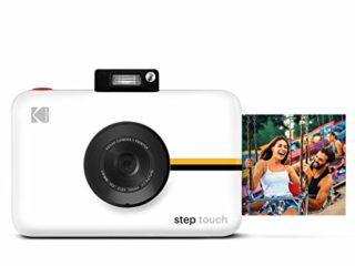 KODAK Step Touch | Cámara digital de 13 MP e impresora instantánea con pantalla de 3,5", vídeo de alta definición, zoom óptico de 10x, suite de edición, Bluetooth y tinta cero ZINK. | Blanco
