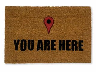 koko doormats Felpudo Entrada casa Originales, Felpudo Original You Are Here |Felpudos Originales y Divertidos para Entrada casa Puerta, terraza o jardín | Fibra de Coco y PVC | 40x60x1.5 cm
