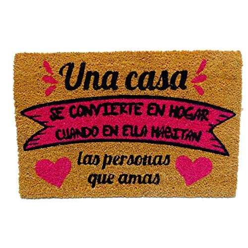 Koko DOORMATS Felpudo Entrada casa Originales y Divertidos, Felpudo Exterior Las Personas Que amas | Felpudo Original para Entrada casa Puerta, terraza o jardín | Fibra de Coco y PVC | 40x60x1.5 cm