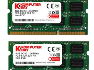 Komputerbay KB_8GB_2X4GB_DDR3_SO1066_2 - Módulos de memoria 8GB (2x 4GB) SODIMM DDR3 (204 Pines) 1066Mhz PC3 8500 para Apple 8 GB