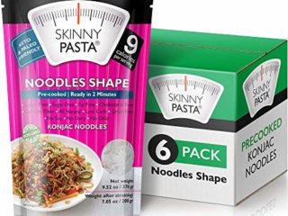 Konjac - noddles Skinny Pasta 270 gramos – Pasta Konjac Sin Olor (Noodles Shirataki) – Ideal Dietas Keto y Paleo – Sin Hidratos de Carbono – Comida Baja en Calorías (Noodles – Pack de 6)