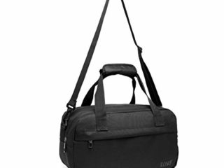 Kono Bolsa de Viaje Ligero 35x20x20 Ryanair Equipaje de Mano con Correa para el Hombro 14L (Negro)
