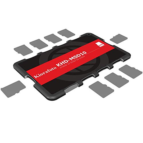 Kora khd-msd10 tamaño de tarjeta de Crédito Funda para tarjeta de memoria portátil ligero y duradero para pantalla con etiqueta para escribir 10 Micro SD Tarjetas