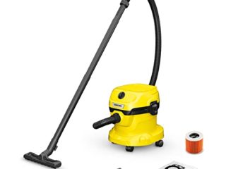 Kärcher Aspirador en Seco y Húmedo WD 2 Plus V-12/4/18/C, función de soplado, 1000W, depósito de plástico: 12l, Manguera aspirar: 1,8m, Filtro de Cartucho, Filtro de Fieltro, Boquilla Suelo y Ranuras