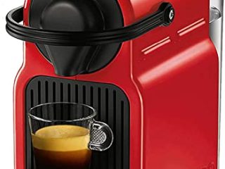 Krups Nespresso Inissia XN1005 - Cafetera monodosis de cápsulas Nespresso, 19 bares, apagado automático, color rojo, 14 cápsulas interior