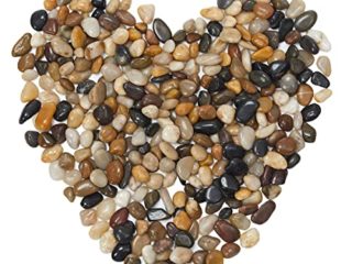 Ksnnrsng 1kg Piedras Decorativas Natural Guijarros Piedras Macetas Variadas - Grava para Relleno de Jarrón, Macetas, Paisajismo, Acuario, Hogar y Jardín (Mezcla de Colores 1 kg)