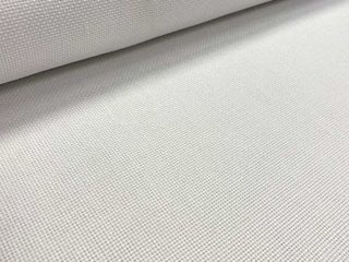 Kt KILOtela Tela panamá para Punto de Cruz - Tela Aida de algodón - 5,5 Puntos/cm - 14 Cuentas - Retal de 50 cm Largo x 150 cm Ancho | Blanco ─ 0,50 Metro