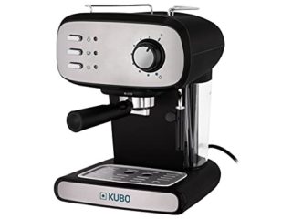 Kubo Cafetera Espresso, Presión 15 bar, Depósito Agua 1.2L, 850W, Vaporizador para capuchino o bebidas con leche, Limpieza Fácil