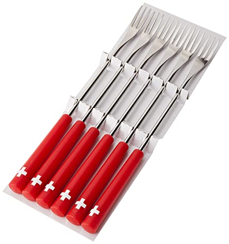 KUHN RIKON 32206 - Juego de Tenedores para Fondue (6 Unidades), diseño de Cruz Suiza