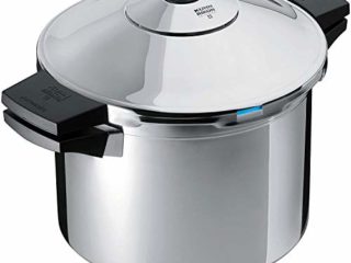 Kuhn Rikon Duromatic Inox, Olla a Presión Super Rápida con Asas 8 L. 24 Cm, Olla Express Apta para Inducción, Fondo Superthermic para una Óptima Distribucion del Calor, Acero Inoxidable 18/10