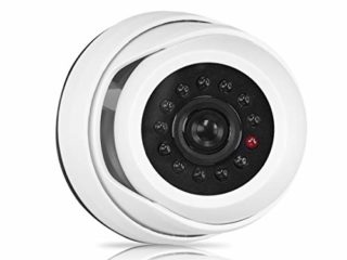 kwmobile Cámara de vigilancia Falsa - Cámara simulada de Seguridad con luz LED Parpadeante - Cámara disuasoria para Exterior e Interior - Blanca