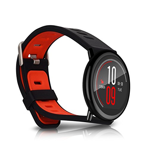 kwmobile Pulsera Compatible con Huami Amazfit - Correa para Reloj Inteligente Silicona TPU Negro