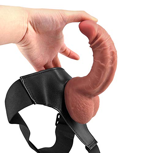 KYECOCO Çòňšôḷådôrëș Ŝëxūåḷëș Mujer con Çìňtūrôň Grandes Silenciosos Rëåḷìștås XXL 20 cm Ārňëș Ŝëxūåḷ con Pëňë para Hombre y Mujer Ġåỷ Grueso Ḋìḷdô Āňåḷ Vëňtôșå Ṥëẋô Jūĝūëtëș Suave Prìncìpìåntë