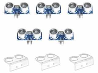 KYYKA 5 HC-SR04 Módulo sensor ultrasónico con soporte de montaje de 3 piezas compatible con Arduino UNO, Mega R3, Mega2560, Duemilanove Nano, Rapsberry Pi 3