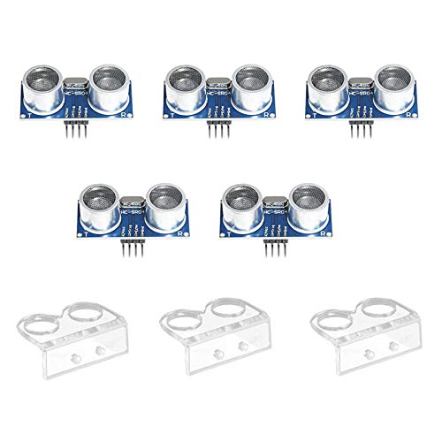 KYYKA 5 HC-SR04 Módulo sensor ultrasónico con soporte de montaje de 3 piezas compatible con Arduino UNO, Mega R3, Mega2560, Duemilanove Nano, Rapsberry Pi 3