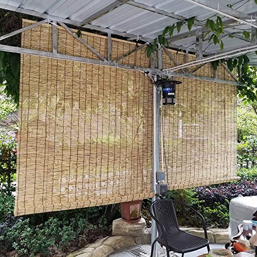 L-DREAM Persianas De Caña Persianas De Bambu Exterior, Estores Enrollables - Hogar Sombra, Fácil De Limpiar Y Colgando, 80cm 130cm 140cm, Cortina De Paja Estores De Bambú para Ventanas