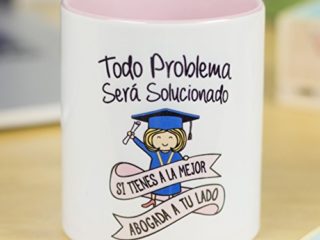 La mente es Maravillosa - Taza Frase y Dibujo Divertido (Todo Problema será solucionado si Tienes a la Mejor Abogada a tu Lado) Regalo Abogada