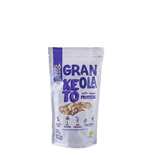 La Newyorkina - Granola Keto con Proteínas Veganas - 275 g - Baja en Azúcares - Con Alto Contenido en Fibra, Vitaminas y Minerales - Ideal para Seguir una Dieta Keto - Envase Reciclable