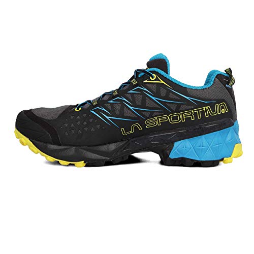 La Sportiva Akyra, Zapatillas de Trail Running Hombre, Multicolor (Carbon/Tropic Blue 000), 41 EU