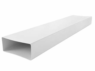 La Ventilazione CT1229B Tubo para ventilación canalizada rectangular de PVC, 220 x 90 mm. Color blanco.