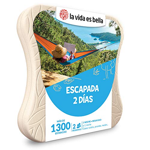 LA VIDA ES BELLA - Caja Regalo para Hombre o Mujer - Escapada 2 días - Ideas Regalos Originales - 1 Noche o 1 Noche con Desayuno para 2 Personas