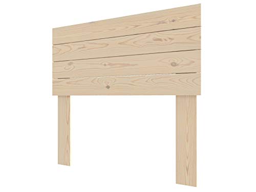LA WEB DEL COLCHON - Cabecero de Madera Austin Vintage para Cama de 80 (90 x 90 cms.) Crudo sin Pintar | Cabeceros Madera | Dormitorio Matrimonio | Cabezal Cama | Cama Juvenil |Estilo nórdico