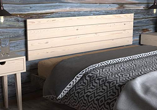 LA WEB DEL COLCHON - Cabecero de Madera Rústico Vintage para Cama de 180 (190 x 44 cms.) Crudo sin Pintar  | Cabeceros Madera | Dormitorio Matrimonio | Cabezal Cama |Estilo nórdico