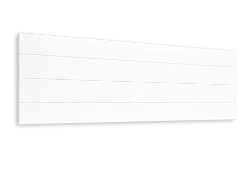 LA WEB DEL COLCHON - Cabecero de Madera Rústico Vintage para Cama de 180 (190 x 44 cms.) Blanco nórdico  | Cabeceros Madera | Dormitorio Matrimonio | Cabezal Cama |Estilo nórdico