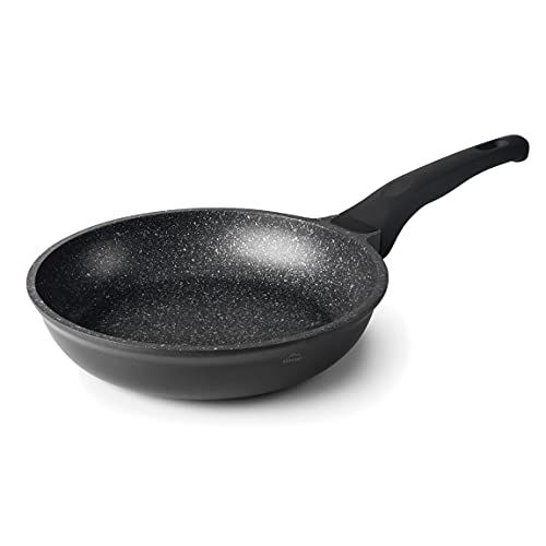 Lacor - 24130 - Sartén Eco-Piedra, Sartén Antiadherente Tricapa, Aluminio Fundido, Mango Ergonómico, Apta para Inducción y todo Tipo de Cocinas, Ø30 cm, Ecológica y sin PFOA