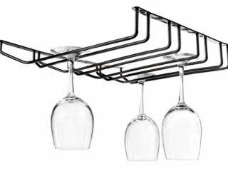 Lacor 62266 Soporte de Copas, Acero Inoxidable, Negro Metalizado
