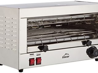 Lacor 69172 Tostador Eléctrico Horizontal Parrilla Simple, Gris, 2400 W, Acero Inoxidable, 2 Ranuras, INOX