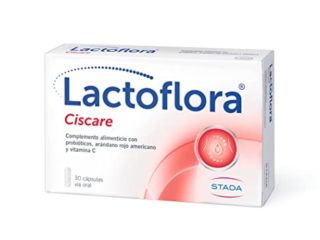 LACTOFLORA Probiótico Ciscare - Vías Urinarias con Arándano Rojo Americano, 30 Cápsulas