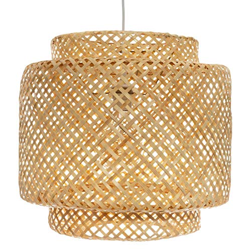 LAMPARA DE TECHO DE BAMBÚ NATURAL E27 MODELO LIBY
