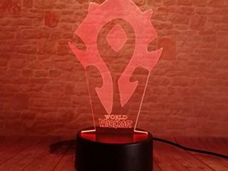 Lampara LED World of Warcraft Horda Cambia Color USB Luz Nocturna