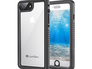Lanhiem Funda Impermeable iPhone 7 Plus iPhone 8 Plus, Carcasa Sumergible Resistente Al Agua IP68 [Protección de 360 Grados], Carcasa con Protector de Pantalla Incorporado, Negro